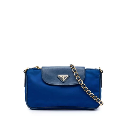 Женская сумка через плечо Prada Saffiano Tessuto Chain
