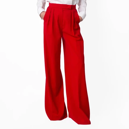 Женские брюки Max Mara Rimini шерстяные, красные
