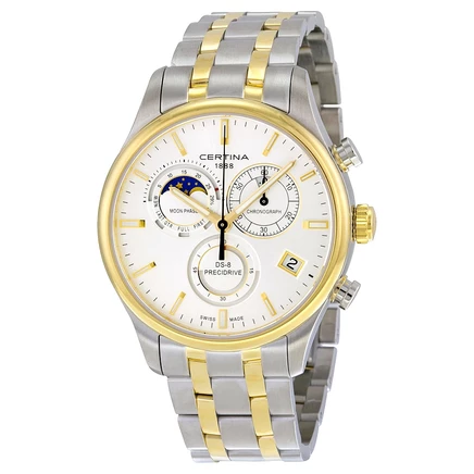 Мужские часы Certina DS-8 Moonphase, серебристые