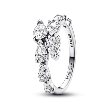 Женское кольцо Pandora из серебра с фианитами