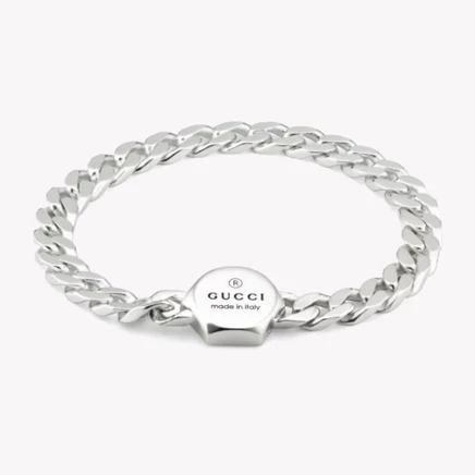 Браслет Gucci Trademark из серебра, широкий