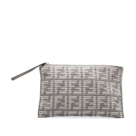 Женский клатч Fendi FF из ткани и кожи