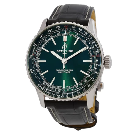 Мужские часы Breitling Navitimer A17329371L1P1, зеленые