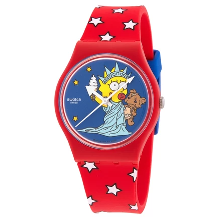 Часы Swatch Little Lady Liberty SO28Z120, синие