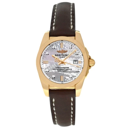 Женские часы Breitling Galactic 29, кварцевые, перламутровые