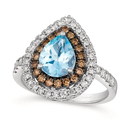 Женское кольцо Le Vian WJRO 46, аквамарин, белое золото