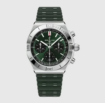 Мужские часы-хронограф Breitling AB0158101L1S1, зеленые