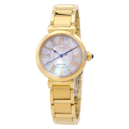 Женские часы Citizen EM1062-57D Eco-Drive, перламутровые
