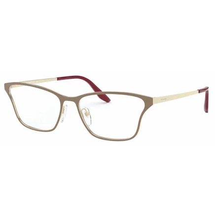 Женская оправа Prada 0PR60XV, прямоугольная, золотистая