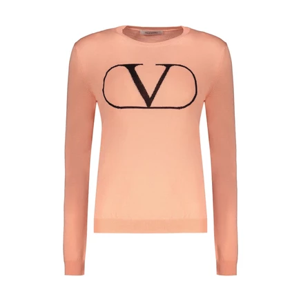Женский свитер Valentino Garavani из шерсти, коралловый
