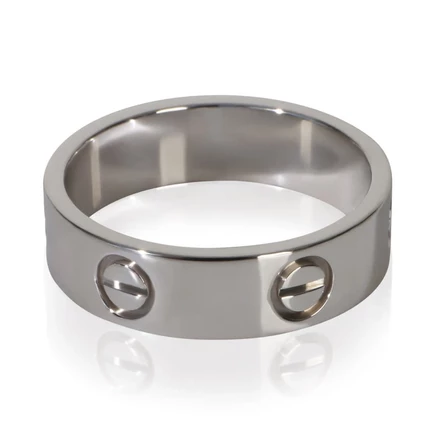 Унисекс кольцо Cartier Love, белое золото