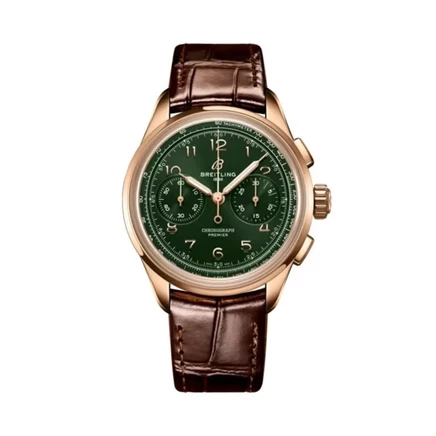 Мужские часы Breitling Premier RB0930361L1P1, зеленые