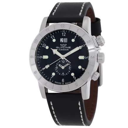 Мужские часы Glycine Airman GL0150 GMT, черные