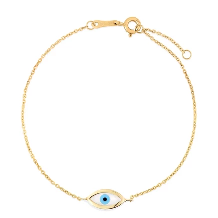Женский браслет Kylie Harper Evil Eye, золото 14 карат