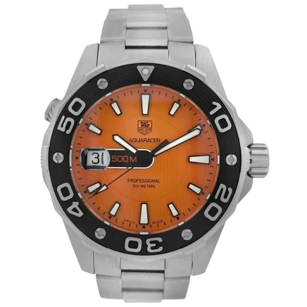 Мужские часы TAG Heuer Aquaracer WAJ1113, б/у, оранжевые