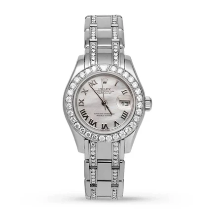 Женские часы Rolex Datejust 80329, алмазы, перламутр