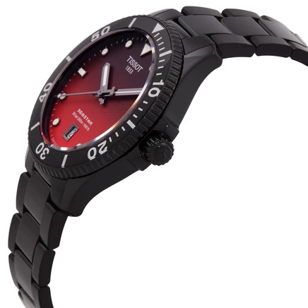 Мужские часы Tissot T1204103342100 Seastar, красно-черные