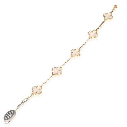 Женский браслет Van Cleef & Arpels Alhambra, хрусталь