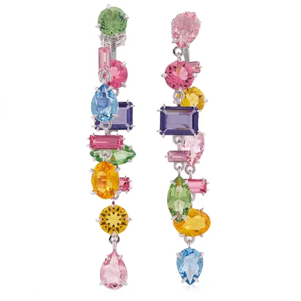 Женские асимметричные серьги Swarovski Gema