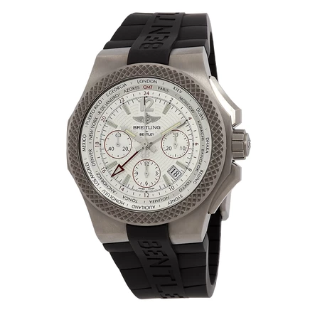 Мужские часы Breitling Bentley GMT, хронограф, серебристые
