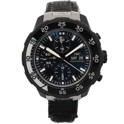 Мужские часы б/у IWC Aquatimer IW376705, черные