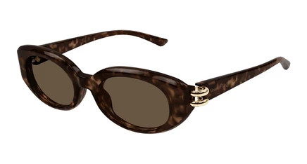 Женские очки Alexander McQueen AM0469S, гавана