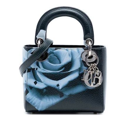 Женская сумка Dior Mini Lady Dior, цветочный принт