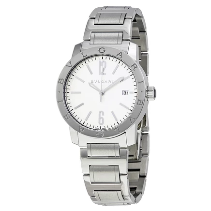 Мужские часы Bvlgari 102110, серебристо-опалиновые