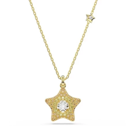 Женское колье Swarovski Sublima, звезда, позолота 18 карат