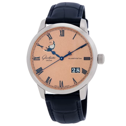 Мужские часы Glashutte Original 36-24-04-02-61, розовые