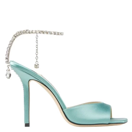 Женские босоножки Jimmy Choo Saeda 100, зеленые