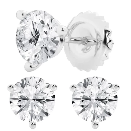 Женские пусеты Brilliant Diamond, 4 карата, белое золото