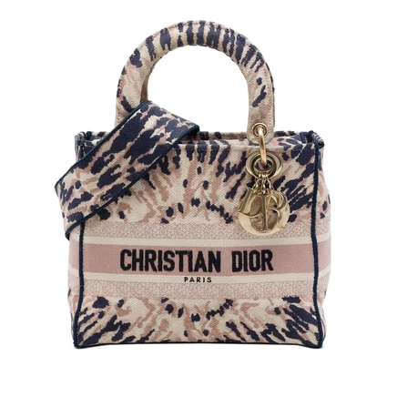Женская сумка Dior Lady D-Lite, средняя, канвас, б/у