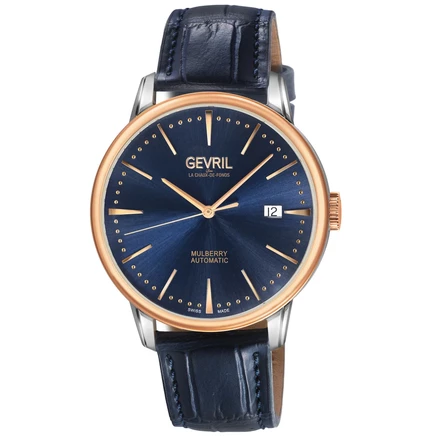 Мужские часы Gevril Mulberry 9625, синие