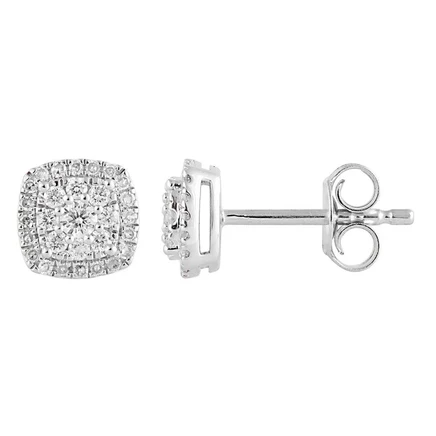 Женские пусеты Brilliant Diamond, 0,33 карата, серебро