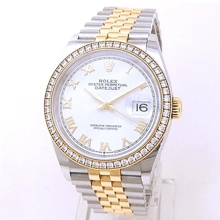 Мужские часы Rolex Datejust 126283, бриллианты, белые