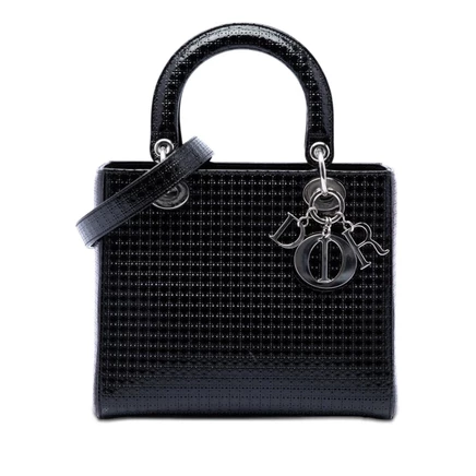 Женская сумка Dior Lady Dior, лакированная кожа, б/у