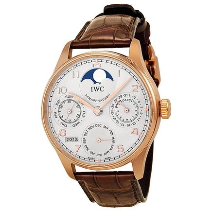 Мужские часы IWC Portuguese Perpetual Calendar IW502213, серебристые