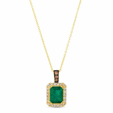 Женское колье Le Vian с изумрудом, 14K желтое золото