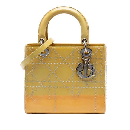 Женская сумка Dior Lady Dior Medium Cannage, лаковая