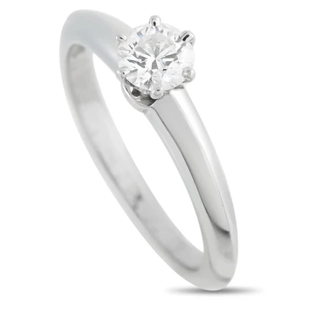 Б/у кольцо Tiffany TI04, платина, бриллиант 0,40 карата