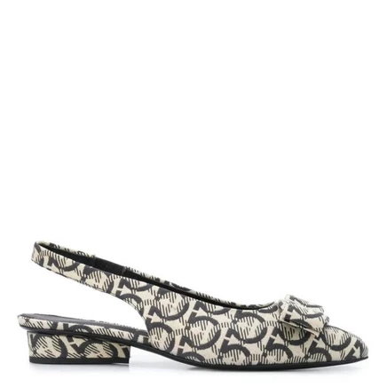 Женские туфли Ferragamo Gancini Viva с ремешком, бежевые