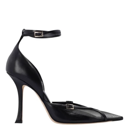 Женские туфли Jimmy Choo x Mugler из кожи и сетки