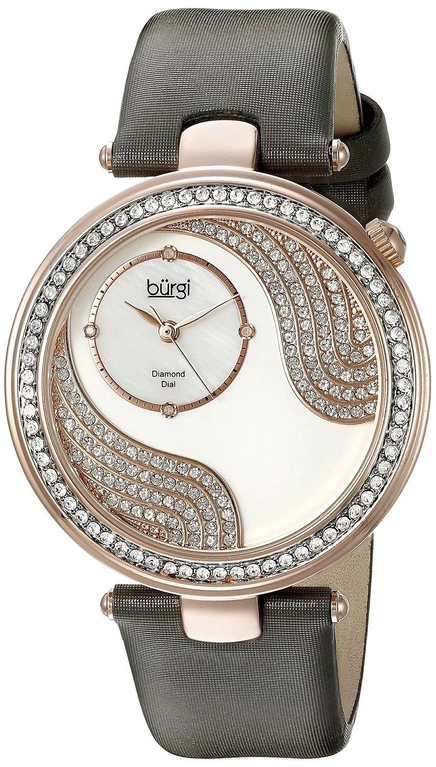 Женские часы Burgi BUR155GY, перламутровые