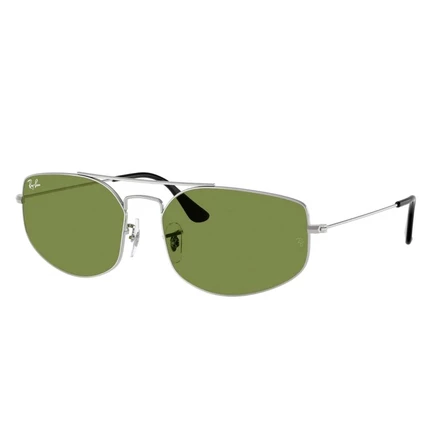 Унисекс-очки Ray Ban RB3845 60, зелёные, серебристые