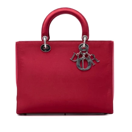 Женская сумка Dior Lady, атлас, б/у