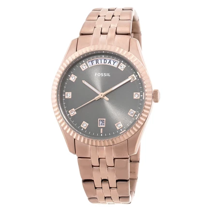 Женские часы Fossil Scarlette ES5459, кварцевые, серые