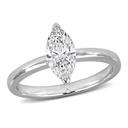 Женское кольцо Created Forever маркиз, 14K белое золото