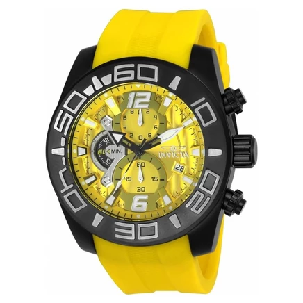 Мужские часы Invicta 24162 Pro Diver хронограф, желтые