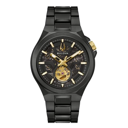 Мужские часы Bulova Maquina 98A340, авт., черные